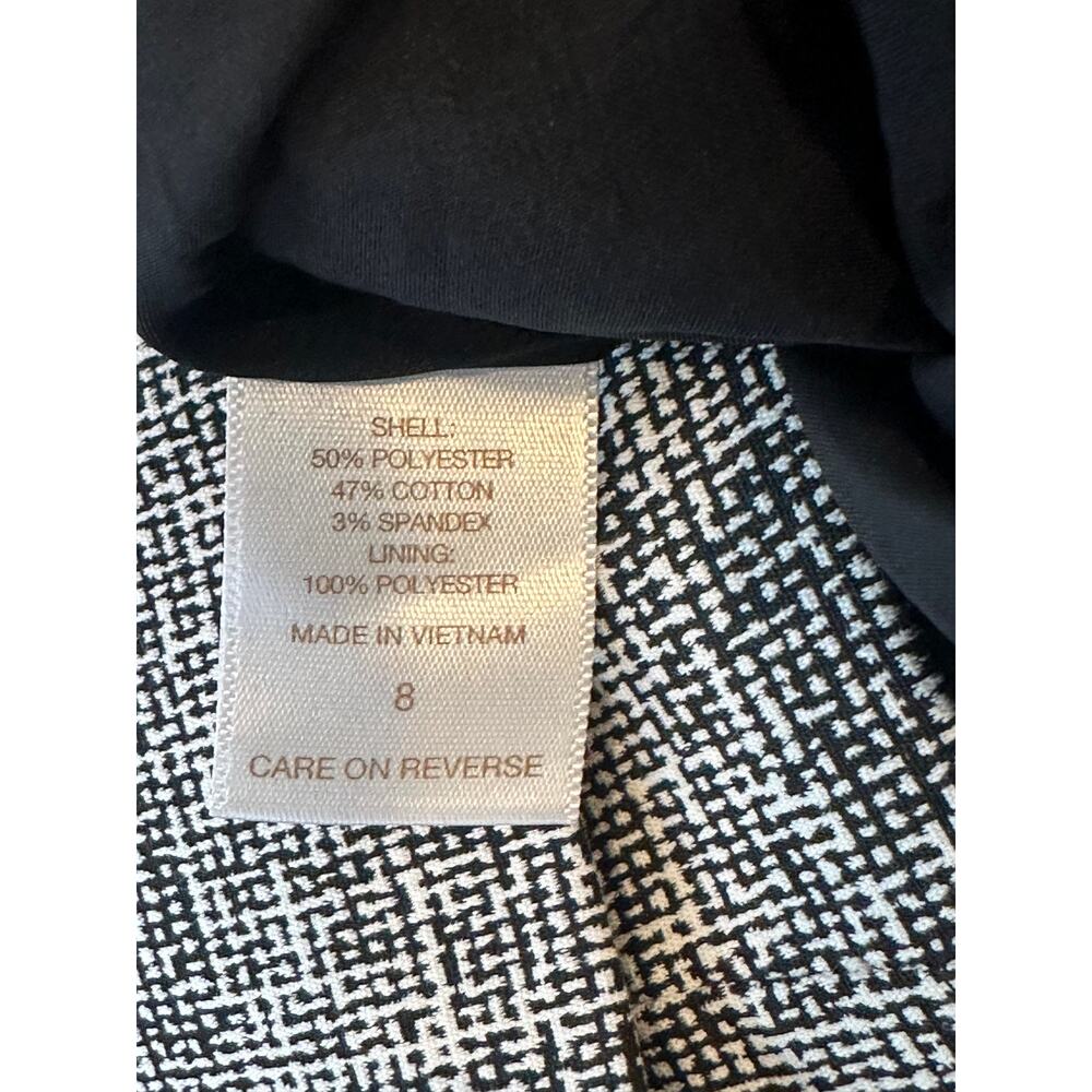 NWT Eva Mendes New York & Company Pencil Skirt Size 8 Black White Tweed Midi - Picture 7 of 7